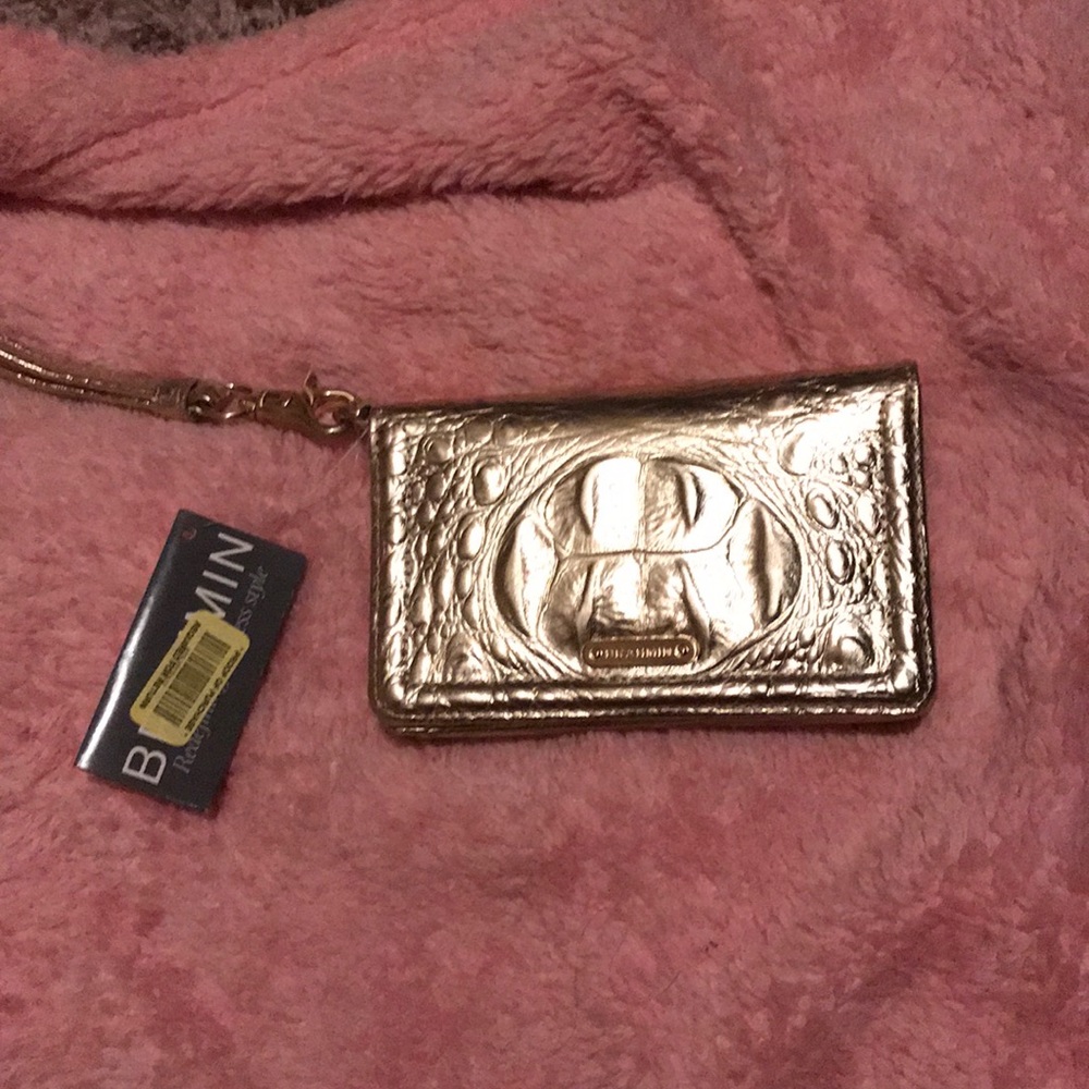 NWT Gold Brahmin Wristlet